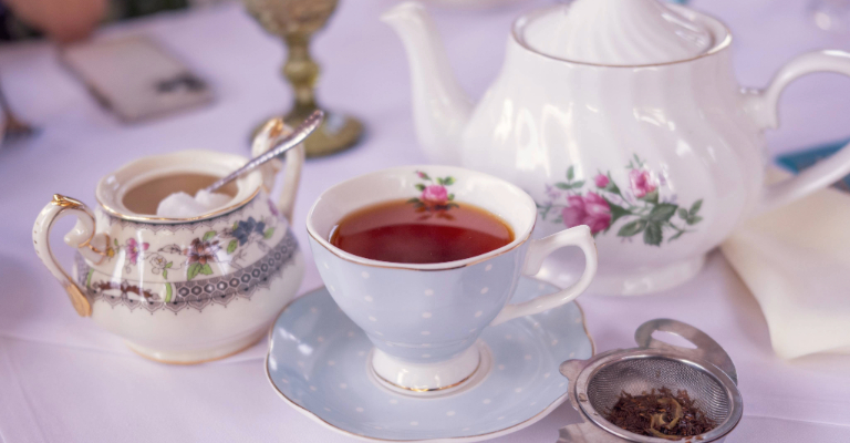 tea table set up