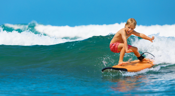 kid surfing